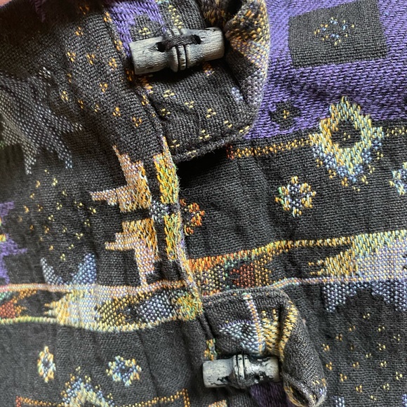 Vintage Southwestern Print Woven Toggle Jacket - Picture 6 of 7